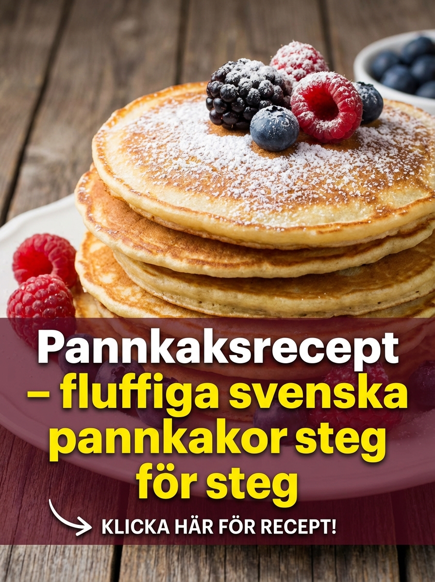 Pannkakor recept: fluffiga svenska pannkakor – enkelt steg för steg